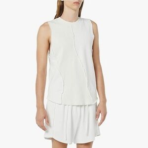 rare/self All-Gender Pieced Mixed Knit Tank Top